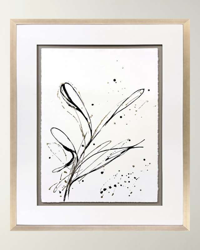 "Floral Splash I" Framed Giclee on Paper